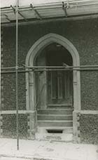 Northumberland Road Flint Cottage demolition doorway [photo]